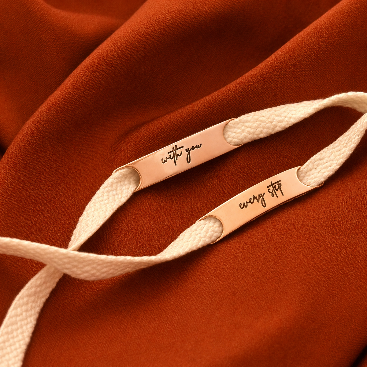 With You Every Step Lace Tag