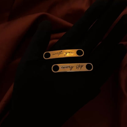 With You Every Step Lace Tag